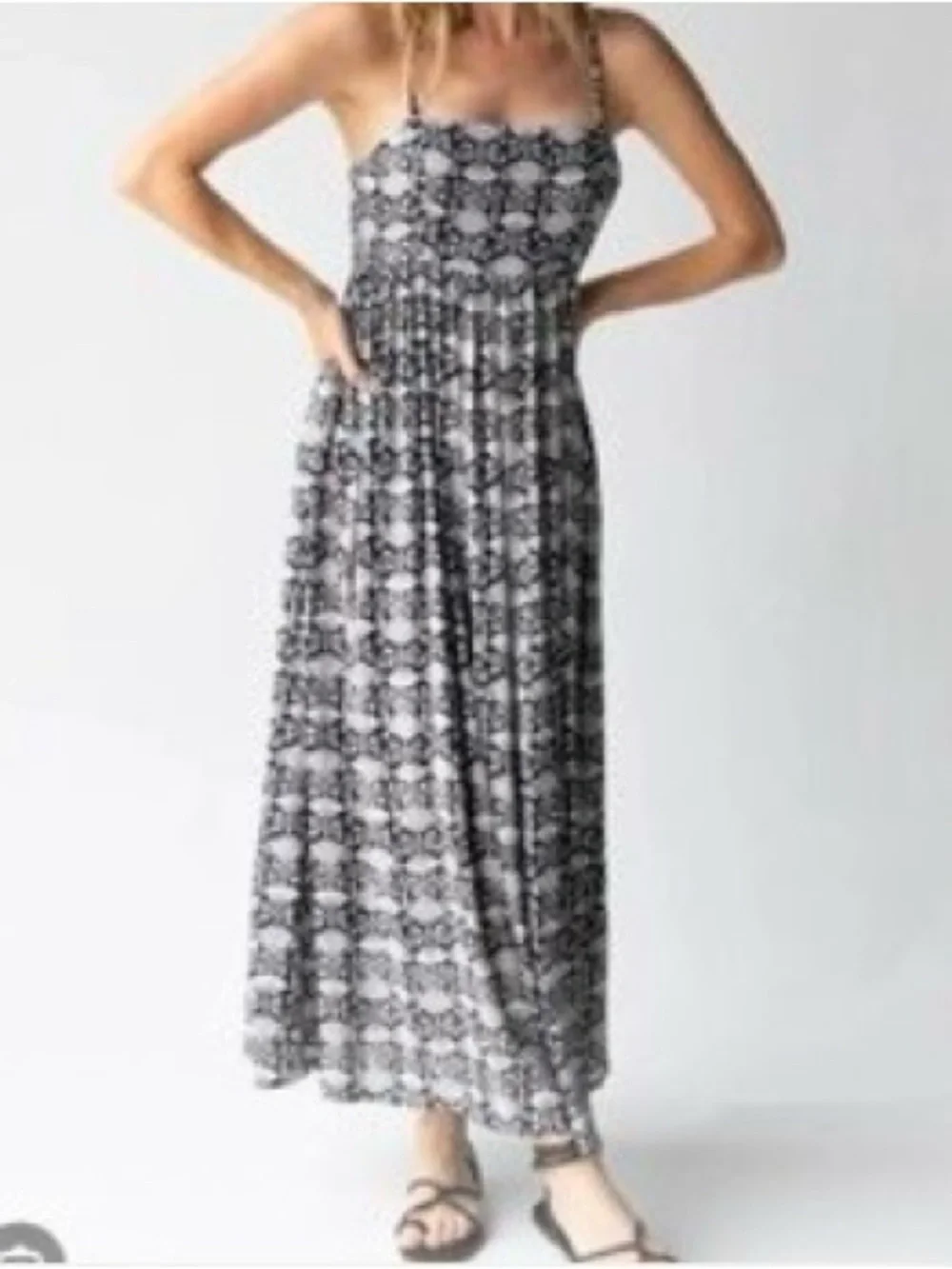 NATURAL LIFE Black and White Floral Maxi Dress - Picture 4 of 4